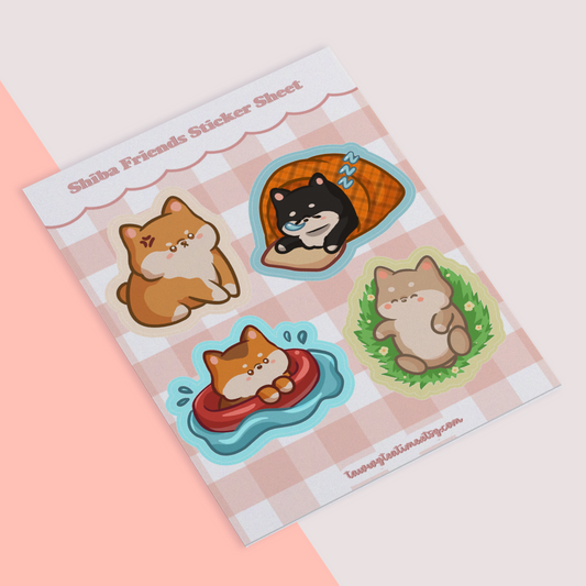 Shiba Inu Friends Sticker Sheet