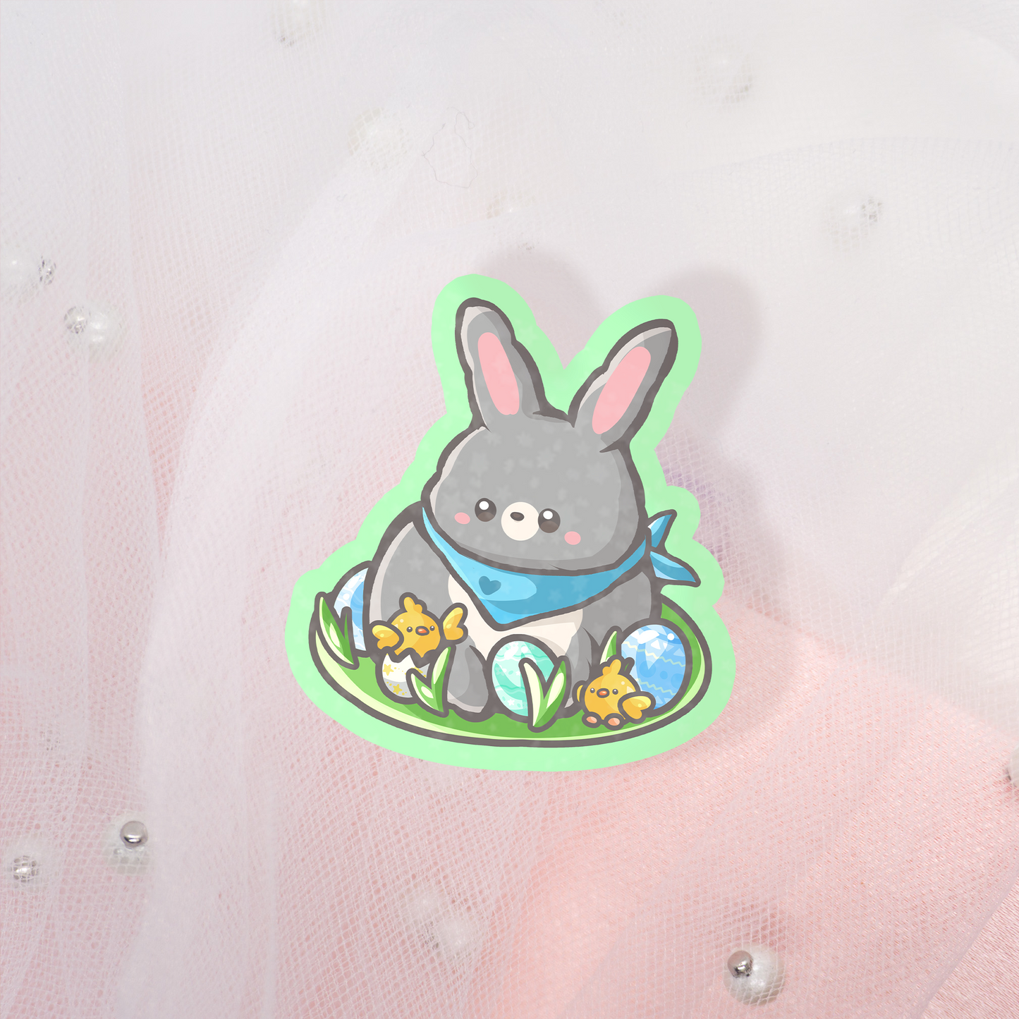 Spring Bunnies Holo Sticker Envelope