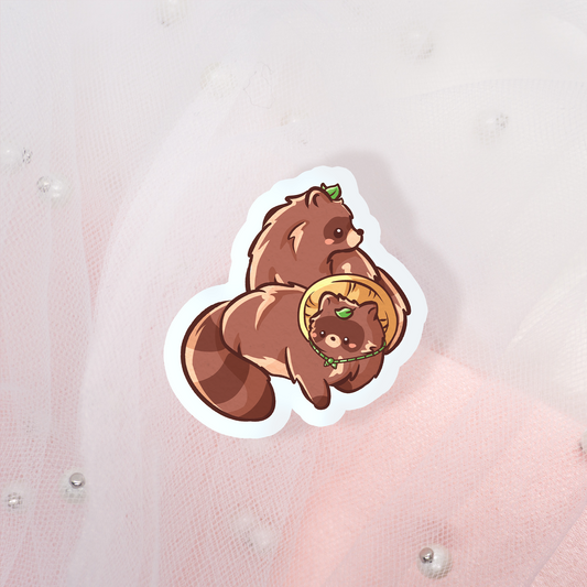 Cute Sticker Duo Tanuki