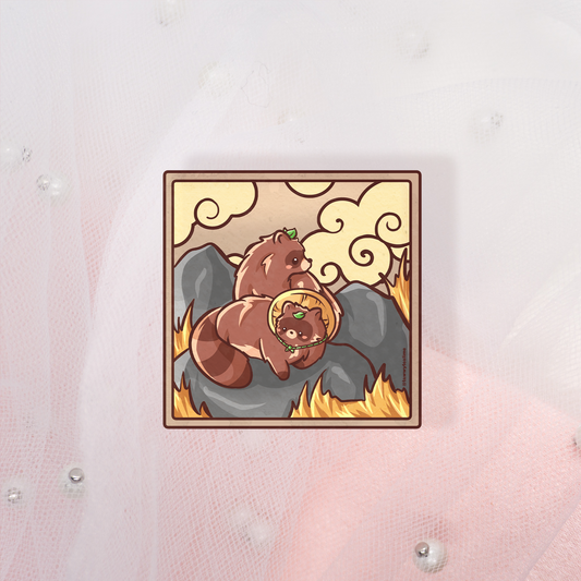 Cute Glitter Sticker Myth Tanuki