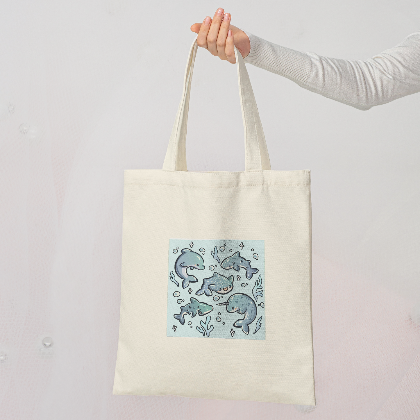 Kawaii Blue Buddies Tote Bag