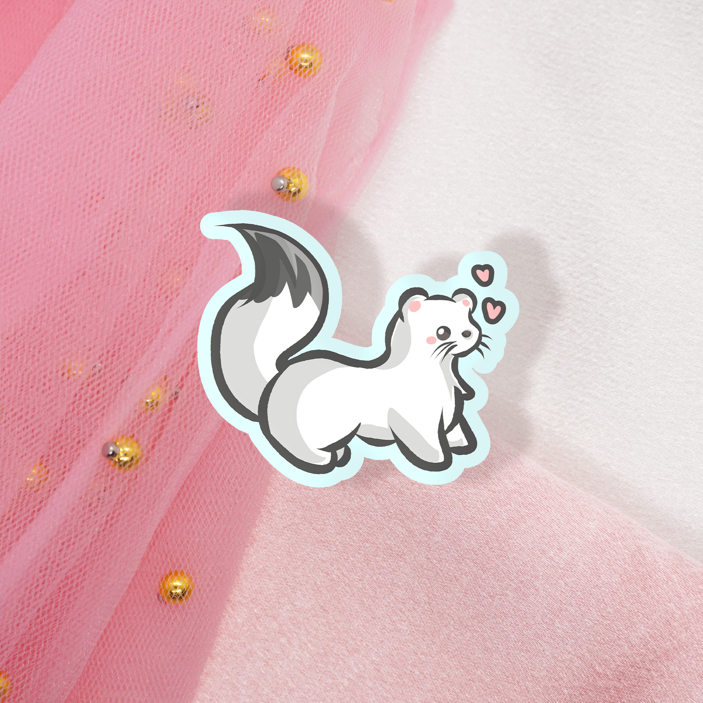 Cute Animal Sticker Weasel Couple